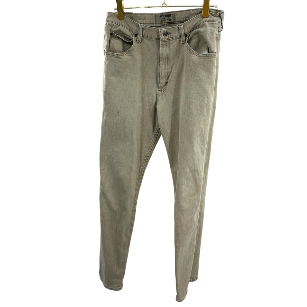 Wrangler Authentics Men's Beige Jeans, Casual Denim Pants‎